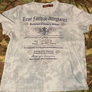 Seven y2k washed‎ graphic tee glitter fleur mens xxl/24